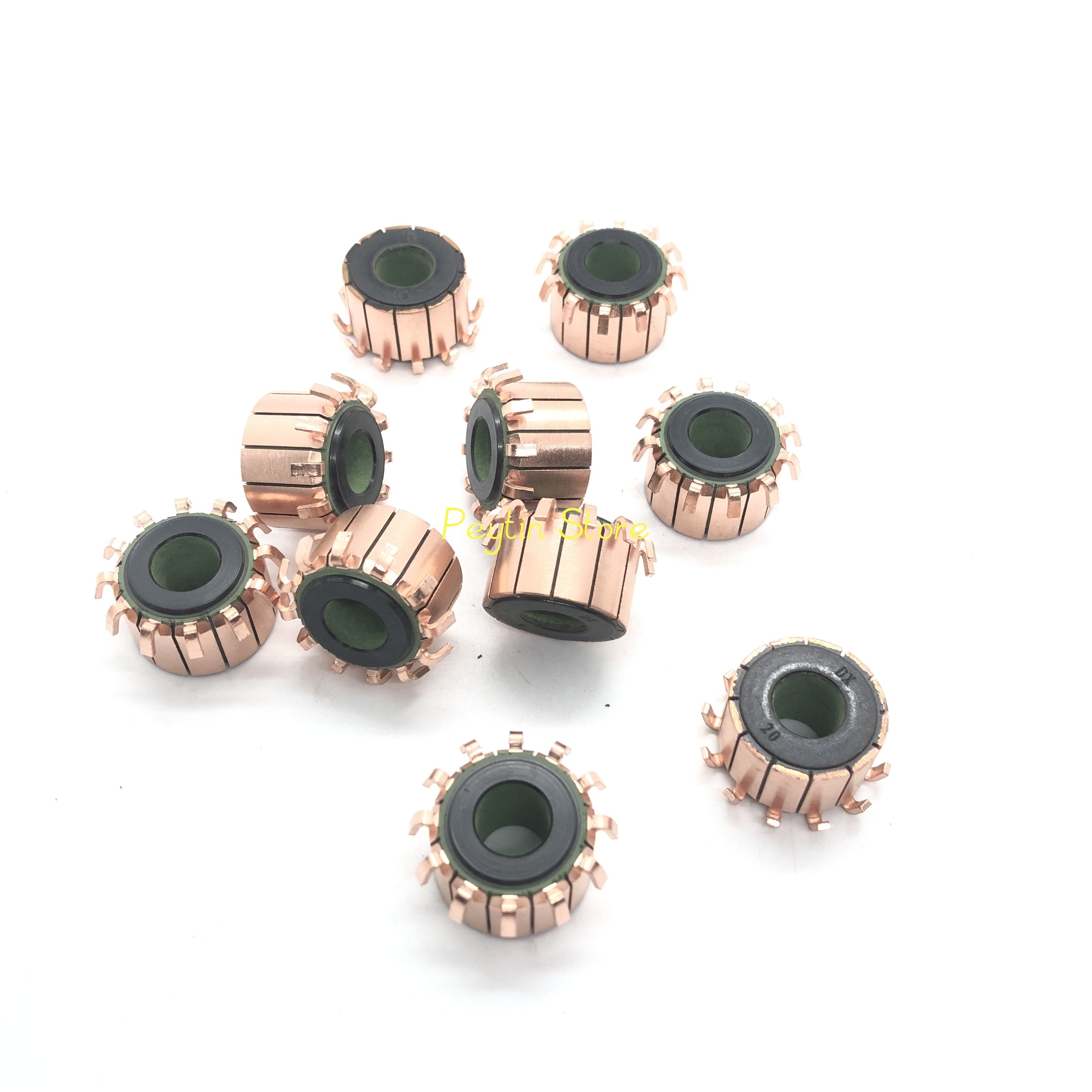 10Pcs 10x20x23mm 12P QC-472 Hook Type Copper Bars Electric Motor Commutator